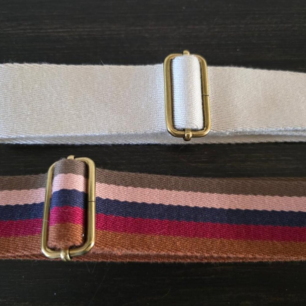 Set of two Madewell adjustable canvas crossbody bag straps